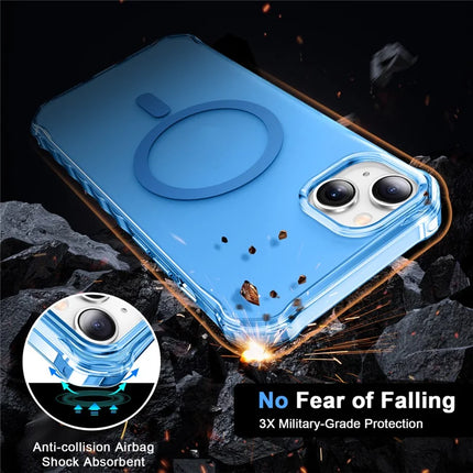 For iPhone 14 Case Compatible with MagSafe Small Wavy Edge PC + TPU Phone Cover