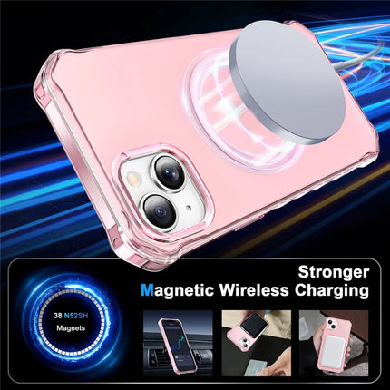 For iPhone 13 Case Compatible with MagSafe Small Wavy Edge PC + TPU Phone Cover