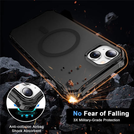 For iPhone 13 Case Compatible with MagSafe Small Wavy Edge PC + TPU Phone Cover