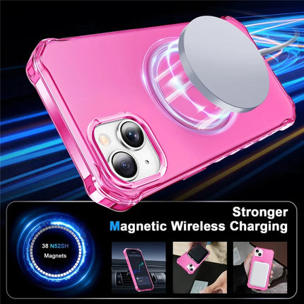 For iPhone 13 Case Compatible with MagSafe Small Wavy Edge PC + TPU Phone Cover