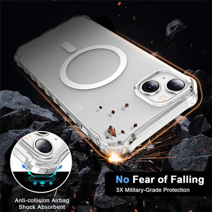 For iPhone 13 Case Compatible with MagSafe Small Wavy Edge PC + TPU Phone Cover