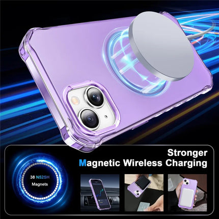 For iPhone 13 Case Compatible with MagSafe Small Wavy Edge PC + TPU Phone Cover
