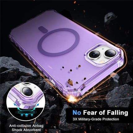For iPhone 13 Case Compatible with MagSafe Small Wavy Edge PC + TPU Phone Cover
