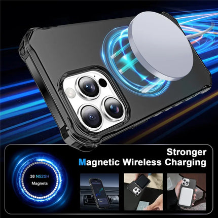 For iPhone 13 Pro Max Case Compatible with MagSafe Small Wavy Edge PC + TPU Phone Cover