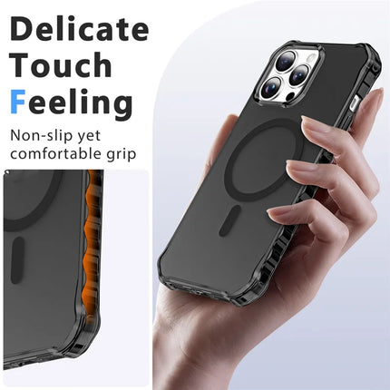 For iPhone 13 Pro Max Case Compatible with MagSafe Small Wavy Edge PC + TPU Phone Cover