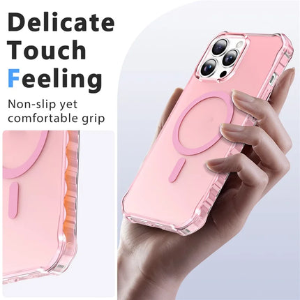 For iPhone 13 Pro Max Case Compatible with MagSafe Small Wavy Edge PC + TPU Phone Cover