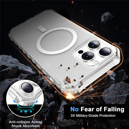 For iPhone 13 Pro Max Case Compatible with MagSafe Small Wavy Edge PC + TPU Phone Cover