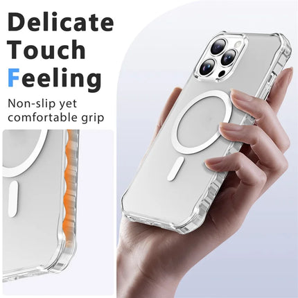 For iPhone 13 Pro Max Case Compatible with MagSafe Small Wavy Edge PC + TPU Phone Cover