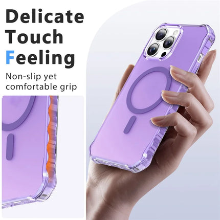 For iPhone 13 Pro Max Case Compatible with MagSafe Small Wavy Edge PC + TPU Phone Cover