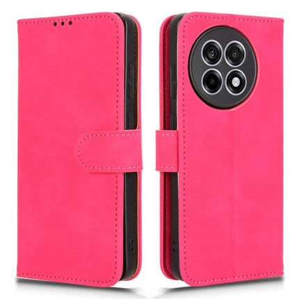 Leather Case For OnePlus 13R 5G / Ace 5 5G / Ace 5 Pro 5G Skin Feel Anti Drop Wallet Flip Phone Cover - Rose