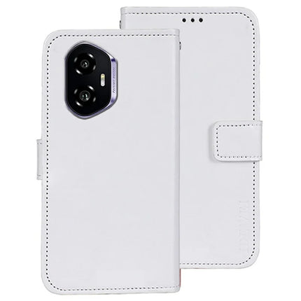 IDEWEI For Honor 300 Stand Case Crazy Horse Texture Leather Phone Cover - White