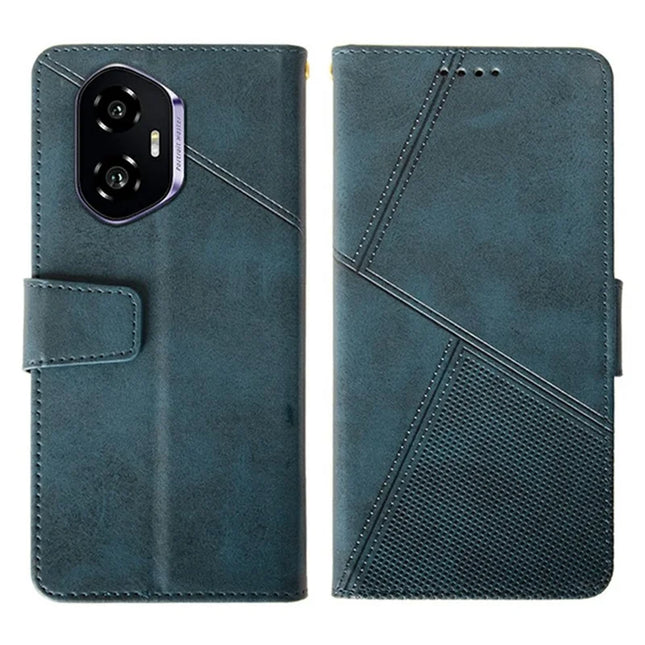 IDEWEI For Honor 300 Case Leather Wallet Phone Cover Stand Calf Texture - Blue