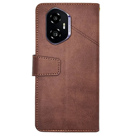 IDEWEI For Honor 300 Case Leather Wallet Phone Cover Stand Calf Texture