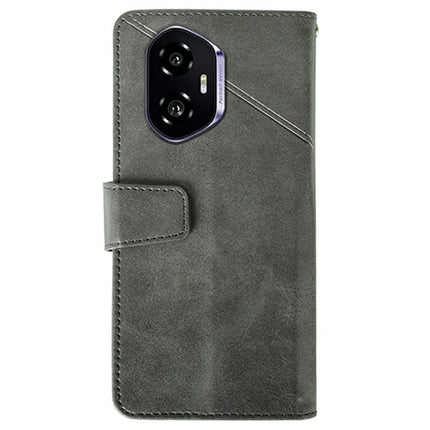 IDEWEI For Honor 300 Case Leather Wallet Phone Cover Stand Calf Texture