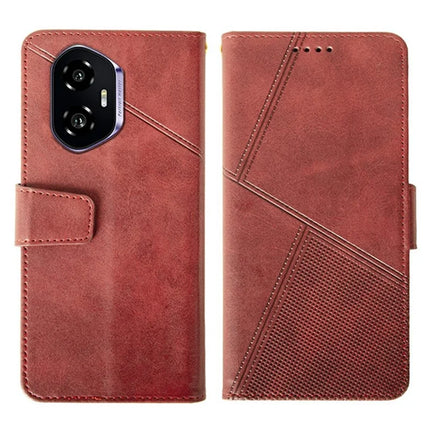 IDEWEI For Honor 300 Case Leather Wallet Phone Cover Stand Calf Texture - Red