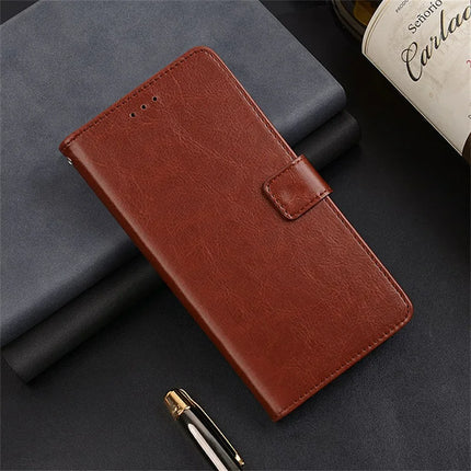 IDEWEI For Honor 300 Pro Case Wallet Leather Phone Cover Crazy Horse Texture
