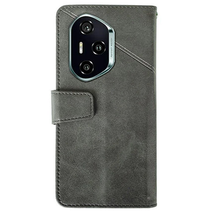 IDEWEI For Honor 300 Pro Case Leather Wallet Phone Cover Stand Calf Texture
