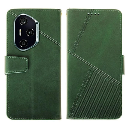IDEWEI For Honor 300 Pro Case Leather Wallet Phone Cover Stand Calf Texture - Green