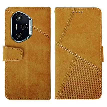 IDEWEI For Honor 300 Pro Case Leather Wallet Phone Cover Stand Calf Texture - Brown