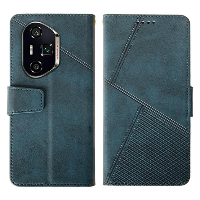 IDEWEI For Honor 300 Ultra Case Leather Wallet Phone Cover Stand Calf Texture - Blue