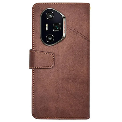 IDEWEI For Honor 300 Ultra Case Leather Wallet Phone Cover Stand Calf Texture