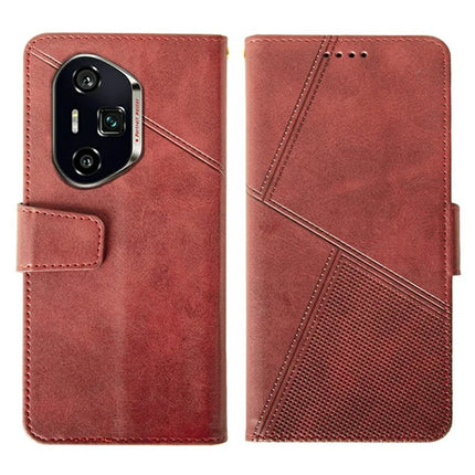IDEWEI For Honor 300 Ultra Case Leather Wallet Phone Cover Stand Calf Texture - Red