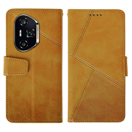IDEWEI For Honor 300 Ultra Case Leather Wallet Phone Cover Stand Calf Texture - Brown