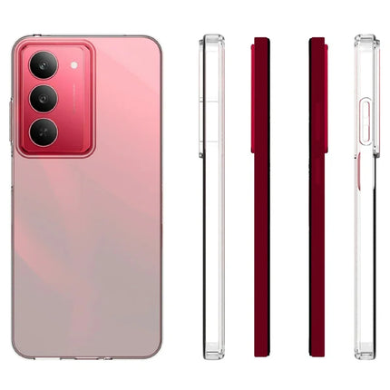For Realme 14x 5G  /  V60 Pro Clear Phone Case Watermark-Resistant TPU Back Cover