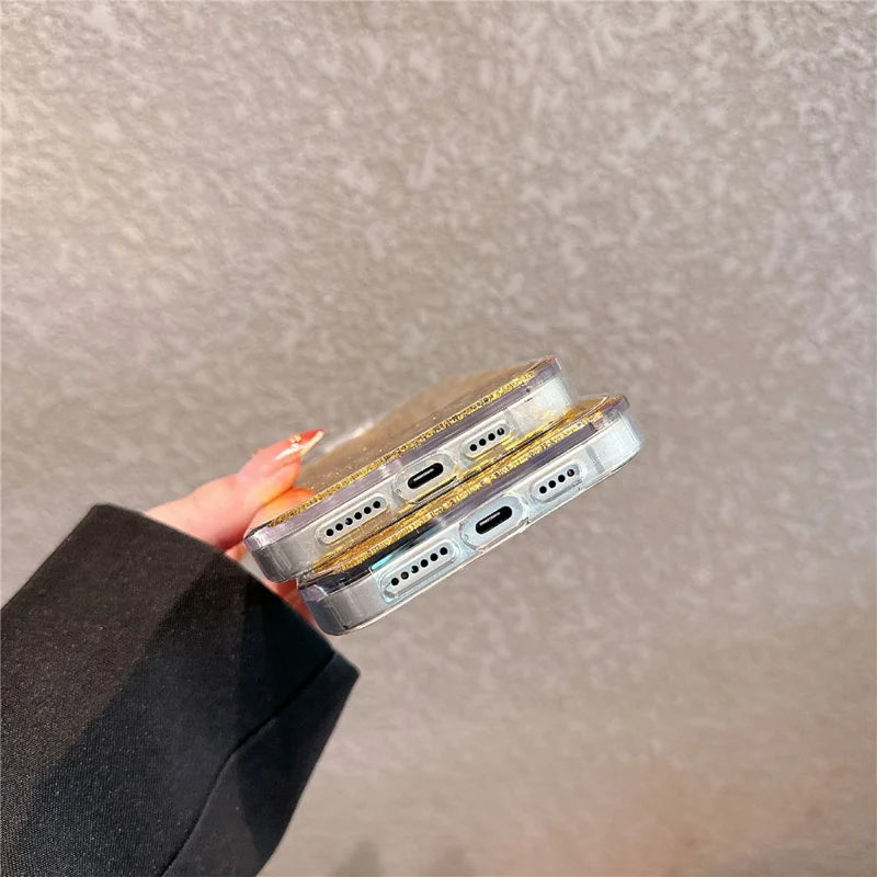 ShopCaseCart Slim Lightweight iPhone 16 Pro Protective cover Glitter Quicksand Flowing TPU + PC Phone Guard