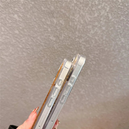 For iPhone 16 Pro Max Case Glitter Quicksand Flowing TPU + PC Phone Cover
