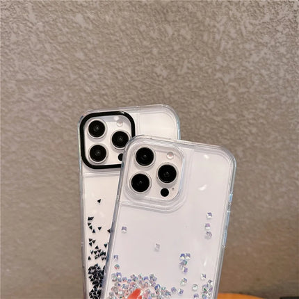 ShopCaseCart Stylish Protective iPhone 15 Pro Protective cover Bling Rhinestone Quicksand TPU + PC Protective Guard