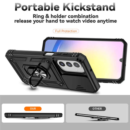 For Samsung Galaxy A26 5G Case PC + TPU Phone Cover with Lens Protection Kickstand