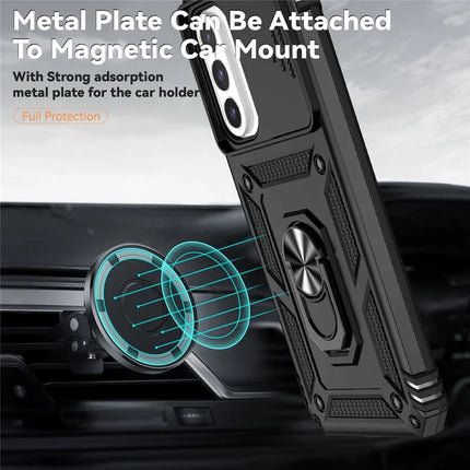 For Samsung Galaxy A26 5G Case PC + TPU Phone Cover with Lens Protection Kickstand