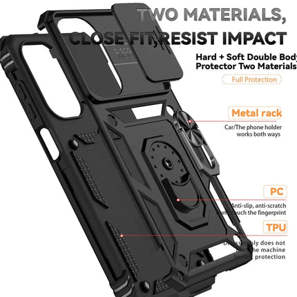 For Samsung Galaxy A26 5G Case PC + TPU Phone Cover with Lens Protection Kickstand