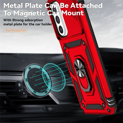 For Samsung Galaxy A26 5G Case PC + TPU Phone Cover with Lens Protection Kickstand