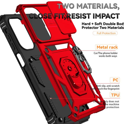 For Samsung Galaxy A26 5G Case PC + TPU Phone Cover with Lens Protection Kickstand