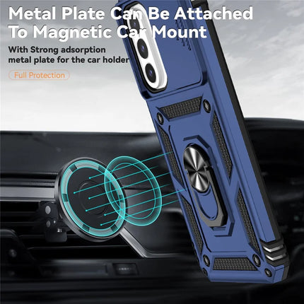 For Samsung Galaxy A26 5G Case PC + TPU Phone Cover with Lens Protection Kickstand