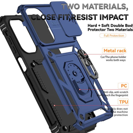 For Samsung Galaxy A26 5G Case PC + TPU Phone Cover with Lens Protection Kickstand