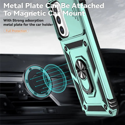 For Samsung Galaxy A26 5G Case PC + TPU Phone Cover with Lens Protection Kickstand