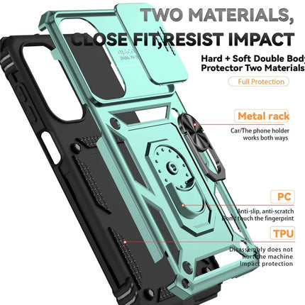 For Samsung Galaxy A26 5G Case PC + TPU Phone Cover with Lens Protection Kickstand