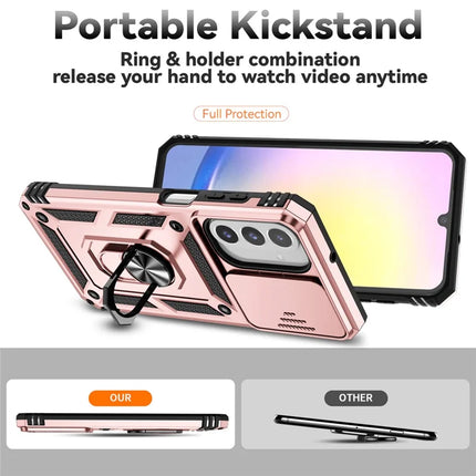 For Samsung Galaxy A26 5G Case PC + TPU Phone Cover with Lens Protection Kickstand