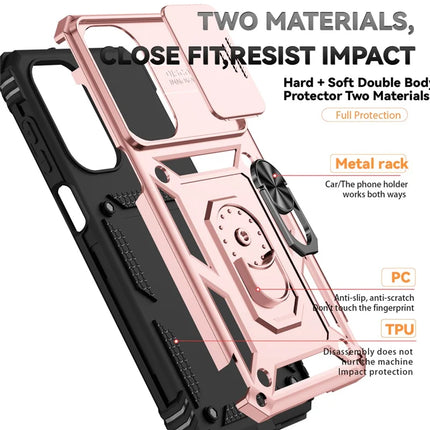 For Samsung Galaxy A26 5G Case PC + TPU Phone Cover with Lens Protection Kickstand