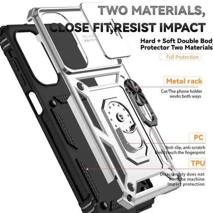 For Samsung Galaxy A26 5G Case PC + TPU Phone Cover with Lens Protection Kickstand