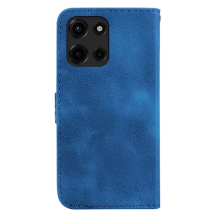 For Motorola Moto G Power (2025) Stand Case 7-Shaped Pattern Imprint Leather Phone Cover