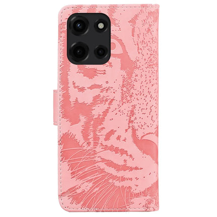 For Motorola Moto G Power (2025) Case Tiger Imprint Leather Wallet Phone Cover