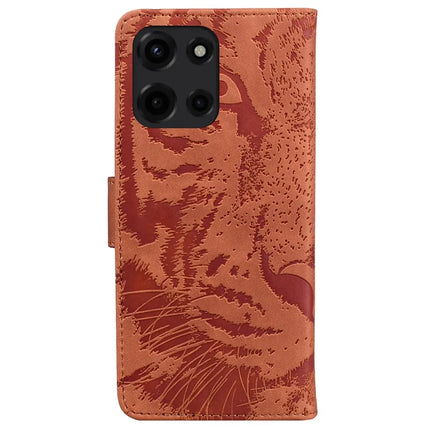 For Motorola Moto G Power (2025) Case Tiger Imprint Leather Wallet Phone Cover
