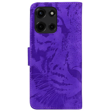 For Motorola Moto G Power (2025) Case Tiger Imprint Leather Wallet Phone Cover