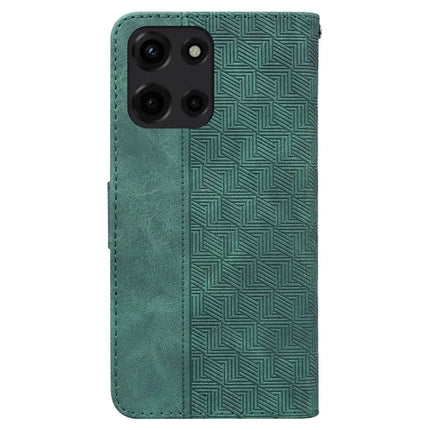 For Motorola Moto G Power (2025) Case Geometry Pattern Leather Wallet Phone Cover