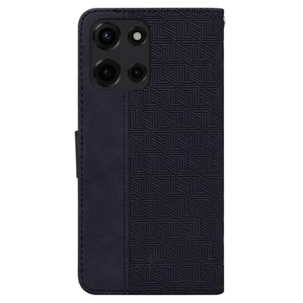 For Motorola Moto G Power (2025) Case Geometry Pattern Leather Wallet Phone Cover