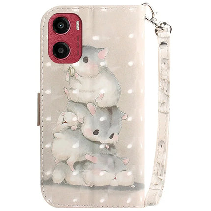For Motorola Moto G05 4G  /  E15 4G Case Pattern Printing Leather Wallet Phone Cover